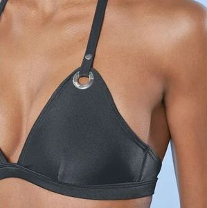 Venus Bikini Top Black Grommet